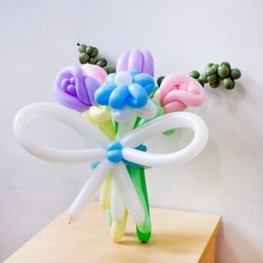 Candy Pastel Twist Balloon Flower Stalk Bouquet
