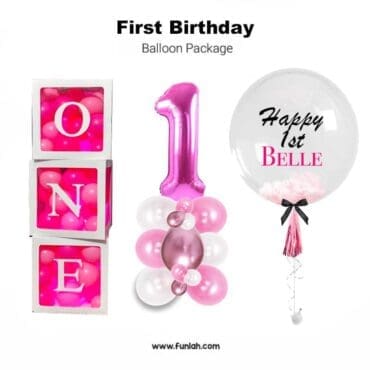 First Birthday Girl Balloon Package