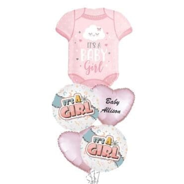Its a Baby Girl Onesie Balloon Bouquet