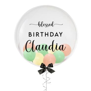 24" Personalised Blessed Birthday Balloon with Mini Balloons