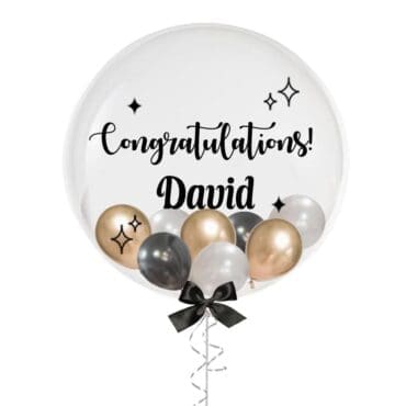 24" Personalised Congratulations Balloon with Mini Balloons