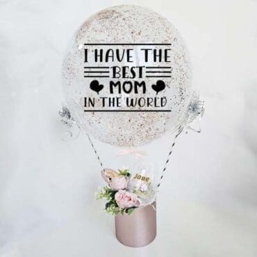 Balloon Hamper Glass Cup Flower