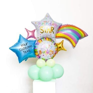 Birthday Star Balloon Table Centerpiece