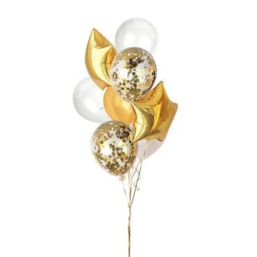 Double star Confetti Balloon Bouquet