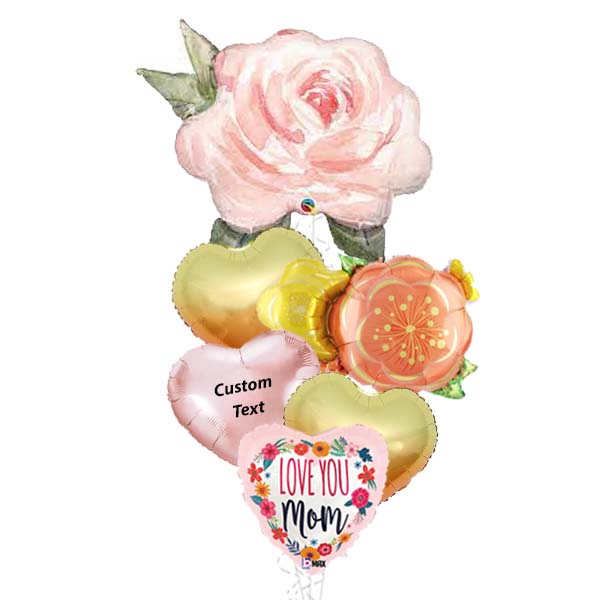 Mothers day Water Colour Rose Balloon Bouquet