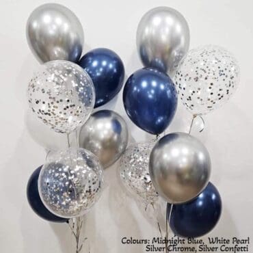 Side Bouquet Blue Silver