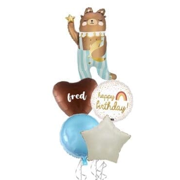 Sleepy Star Bear Balloon Bouquet