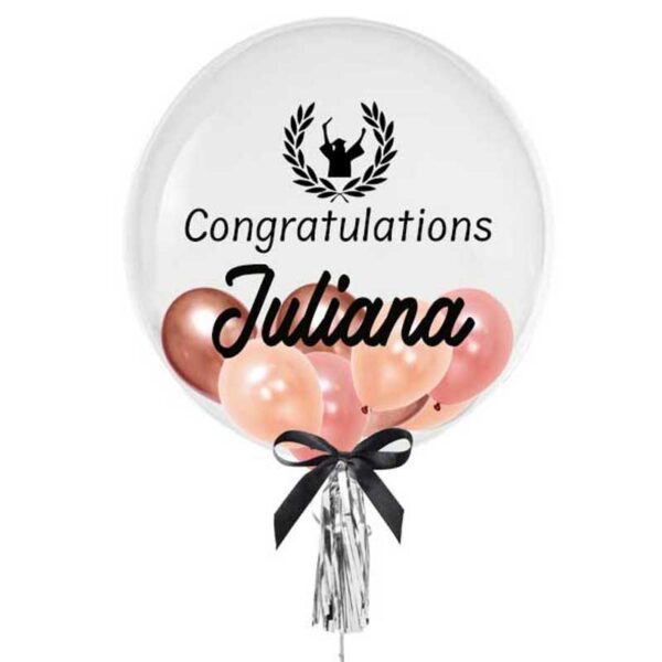 24 inch Graduation Balloon Congratulations HER wreath