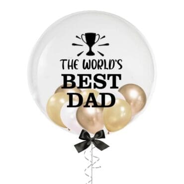 24" Father's Day World's Best Dad Balloon with Mini Balloons