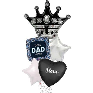 King Dad Crown Balloon Bouquet