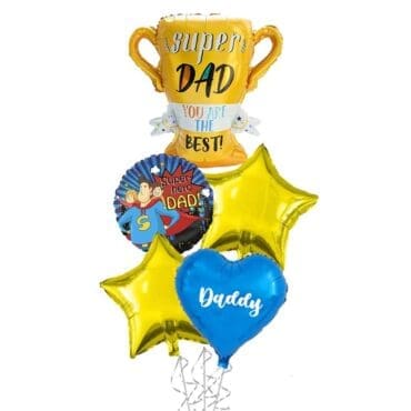 The Best Super Dad Trophy Balloon Bouquet