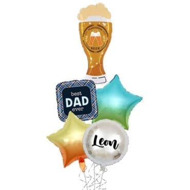 Traditional Beer Dad Balloon Bouquet