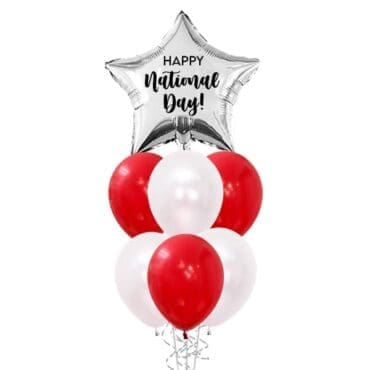 32″ Big Silver Star National Day Balloon Bouquet