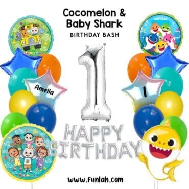Cocomelon & Baby Shark Birthday Bash Balloon Package