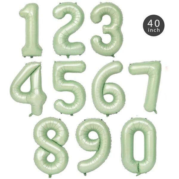 40 INCH JUMBO OLIVE NUMBER FOIL BALLOON letters