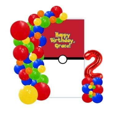 Pokemon Theme Party Backdrop Birthday Decoration Pikachu and Friends