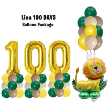 Timeless 100 Days Baby Lion Balloon Package