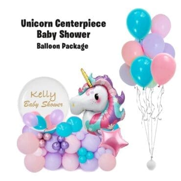 Baby shower unicorn centerpiece Balloon Package