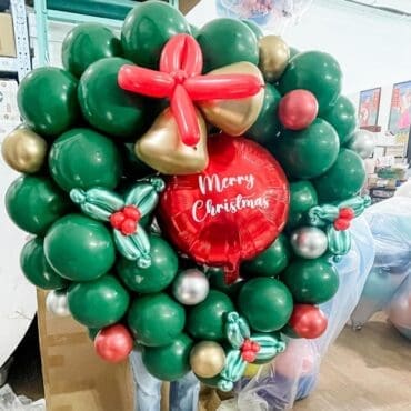 Big Balloon Christmas Wreath 90cm