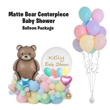 Matte Bear Centerpiece Balloon Package