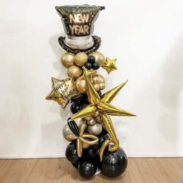 New Year Hat Balloon Column