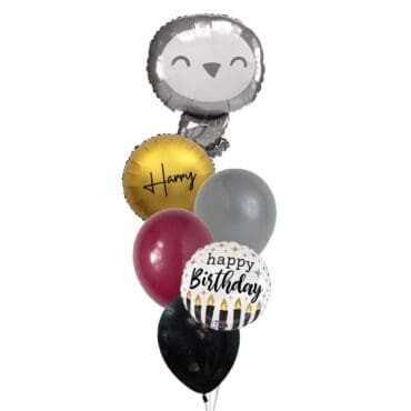 Woodland Silver Owl Balloon Bouquet