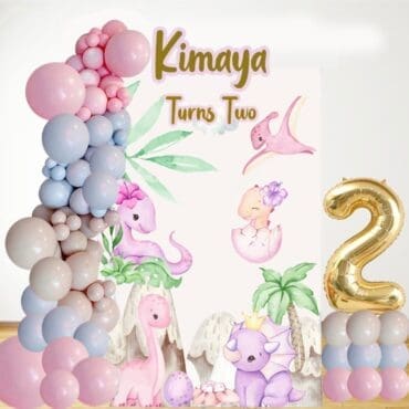 Pastel Dino Paradise Backdrop