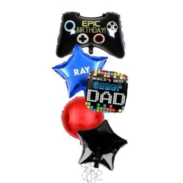 World's Best Gamer Dad Balloon Bouquet