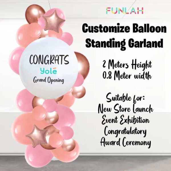 CORPORATE customize balloon with standing garland