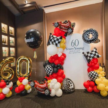 Race Car Balloon Backdrop