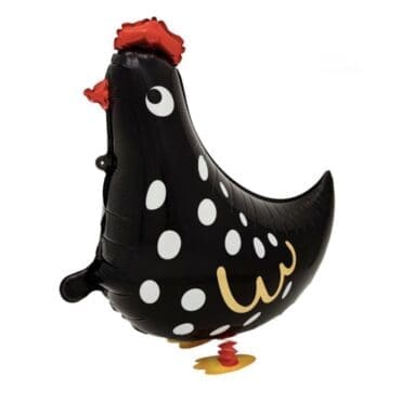 Walking pets balloon Black Chicken
