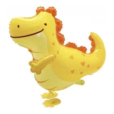 Walking pets balloon Yellow Dinosaur