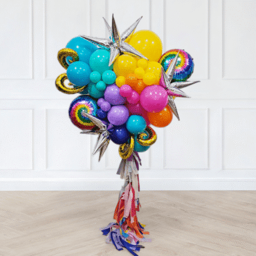 Colourful Sparkle Tassel Double Balloon Column