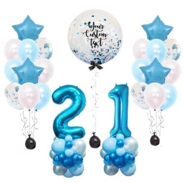 Confetti Star Duo Digit Standee Package