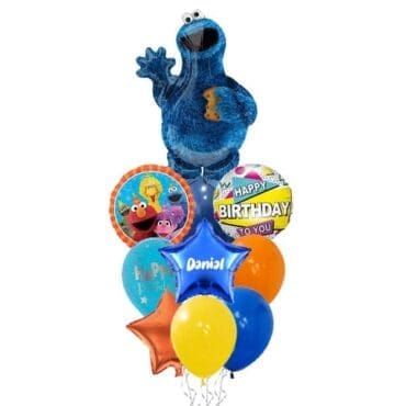 XL Sesame Street Cookie Monster Balloon Bouquet