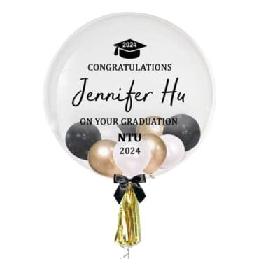 24 inch Graduation School Balloon Personalised Bubble Balloon in Balloon