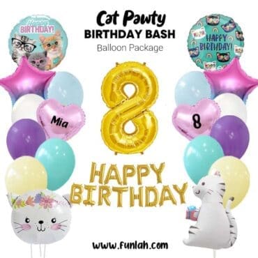 Cat Pawty Birthday Bash Balloon Package