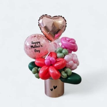 Personalized Mini Balloon with Flower Balloons Bucket Box