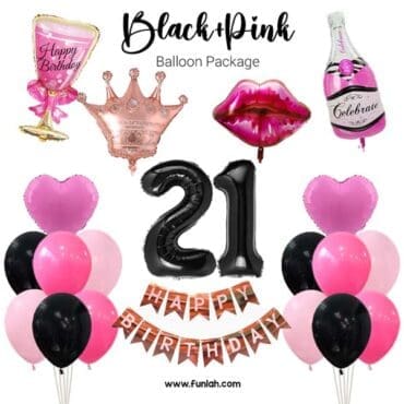 Black+Pink Party Balloon Package