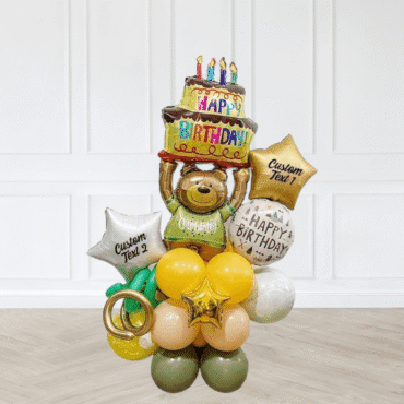 Happy Birthday Bear Balloon Centerpiece