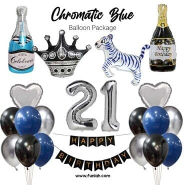 Chromatic Blue Balloon Package
