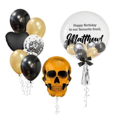 Bronze Skull Birthday Super Balloon Package