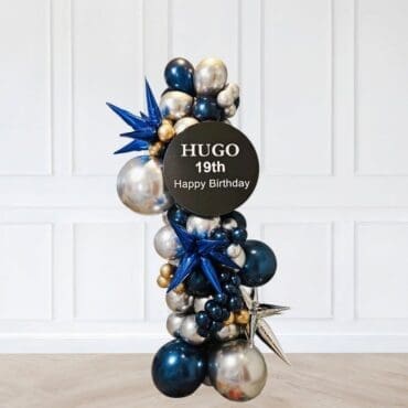 Grand statement organic balloon garland with custom board
