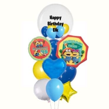 Despicable Me 4 Minion Balloon wow Bouquet