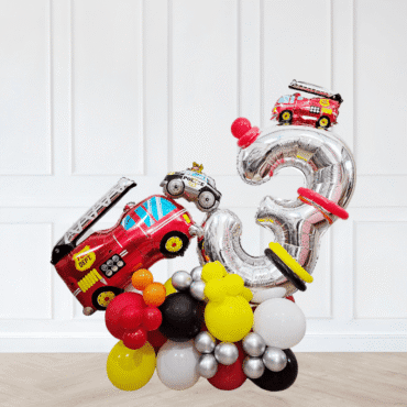 Transportation Fire Engine Truck Balloon Centerpiece