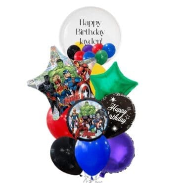 Avenger Unite Happy Birthday Deluxe Balloon Bouquet