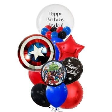 Avenger Shield Happy Birthday Deluxe Balloon Bouquet