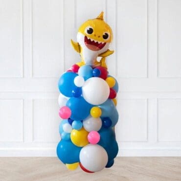 Baby Shark Standing Balloon Column Centerpiece