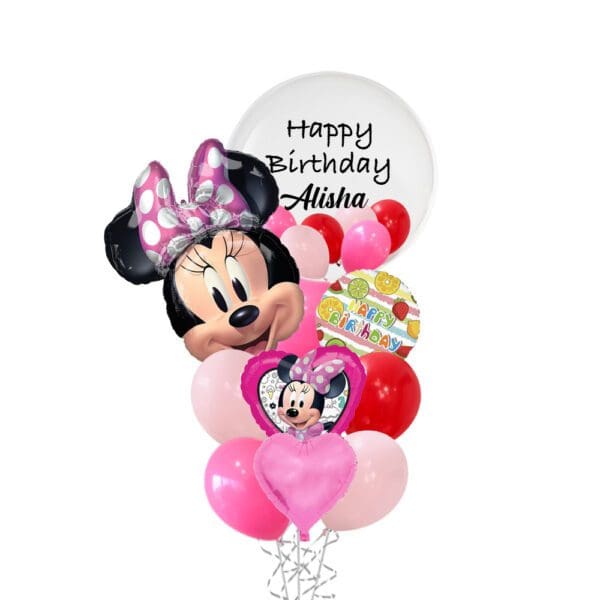 Forever Minnie Mickey Mouse Deluxe Birthday Balloon Bouquet