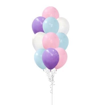 12" Elegant Frozen Colours Balloon Bouquet